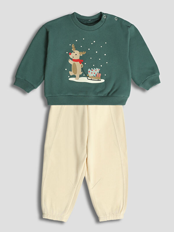 LCW baby Printed Baby Boys' Tracksuit Set