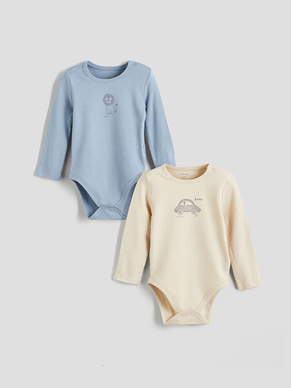 LCW baby Baskılı Erkek Bebek Çıtçıtlı Body 2'li
