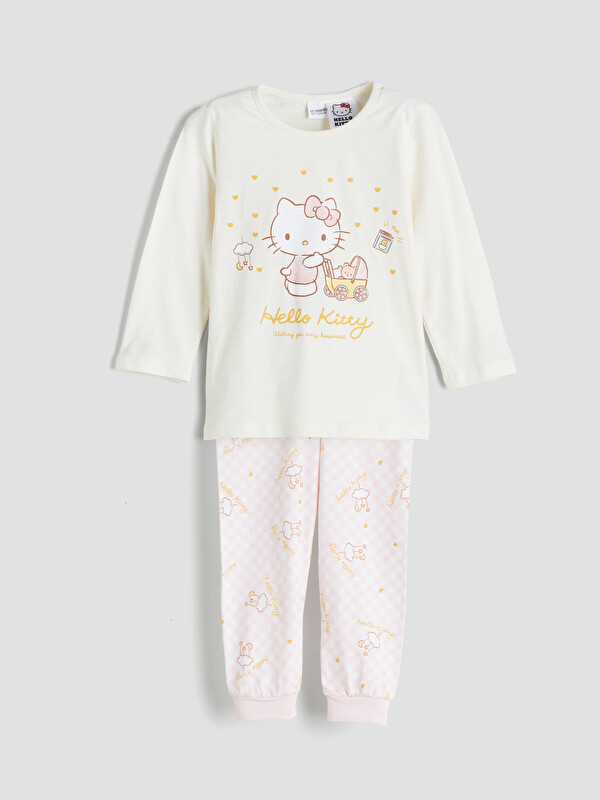 LCW Kids طقم بيجامة مطبوع للبنات Hello Kitty