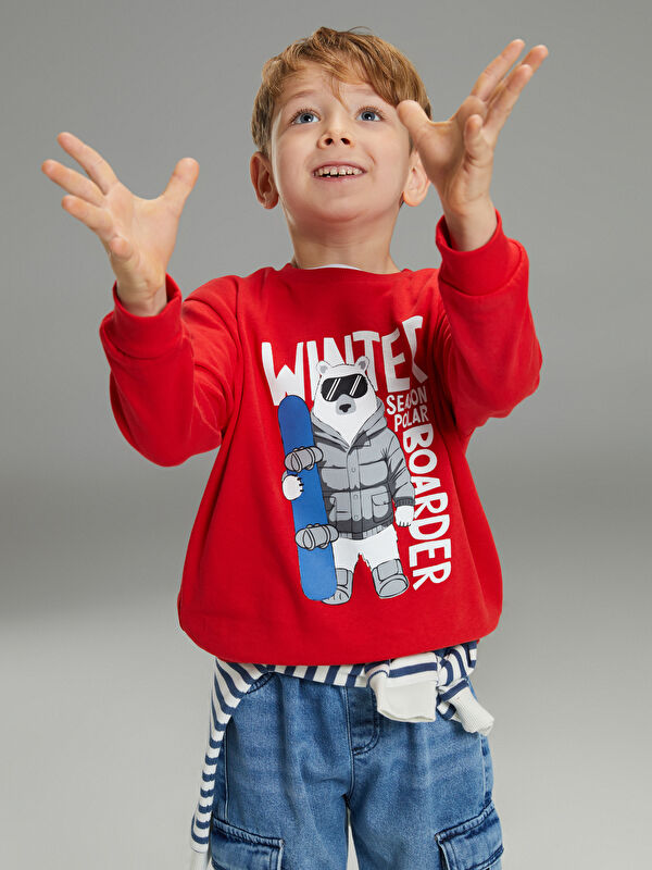 LCW Kids سويت شيرت سميك للأولاد بطبعة