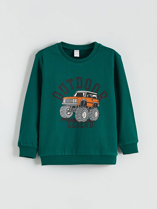 LCW Kids Printed Boys' Thick Sweatshirt