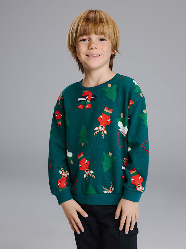 LCW Kids Weihnachtliches Dickes Sweatshirt Für Jungen
