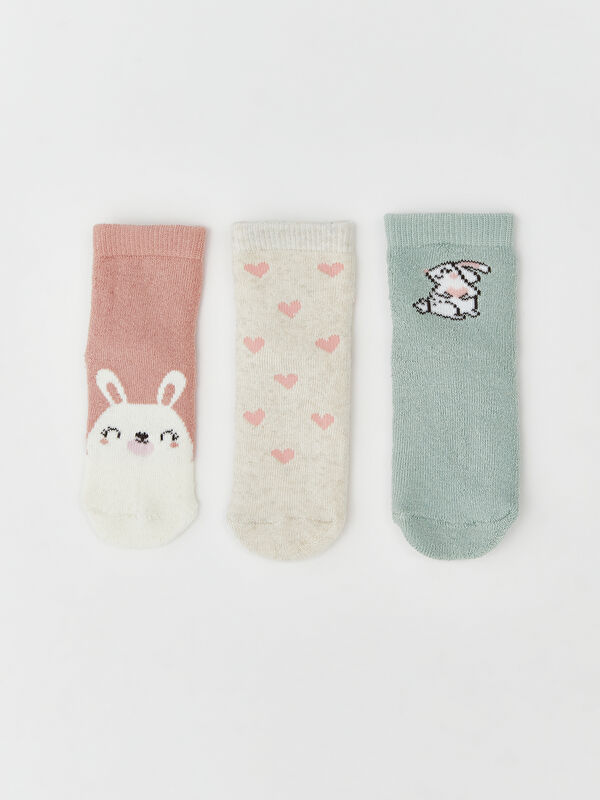 LCW baby Patterned Baby Girls' Ankle Socks 3-pack