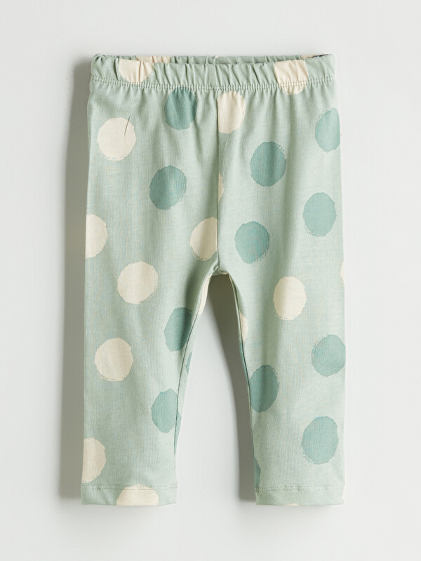 LCW ECO Beli Lastikli Baskılı Kız Bebek Pijama Alt