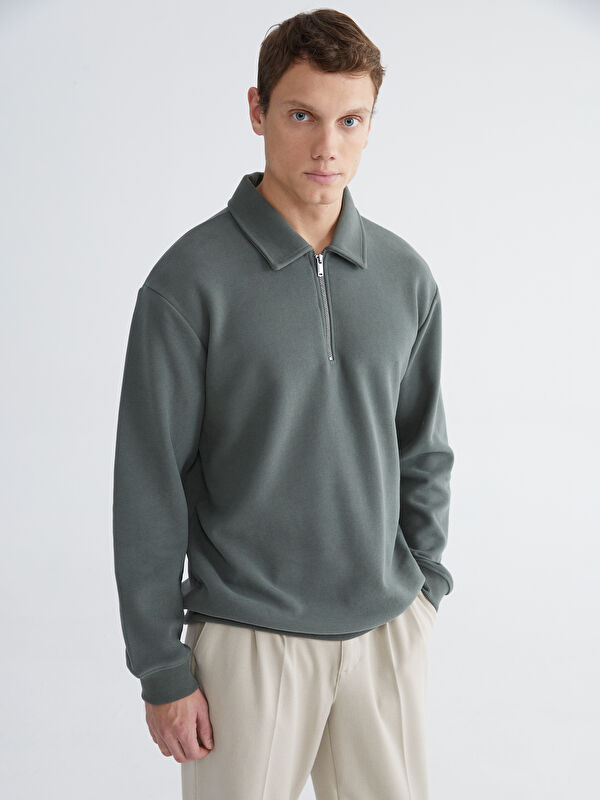 LCW Vision Polo Yaka Erkek Sweatshirt