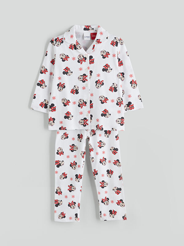 LCW Kids یه‌خه‌ی كراس Minnie Mouse چاپکراو سێتی بیجامە بۆ کچان