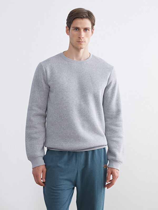 LCW ECO Bisiklet Yaka Erkek Sweatshirt