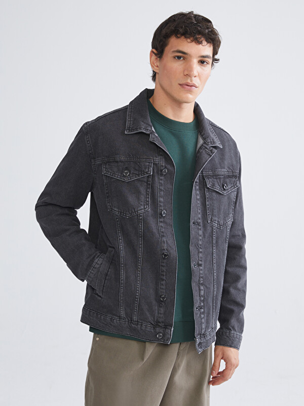 LCW Jeans Standart Kalıp Erkek Jean Ceket