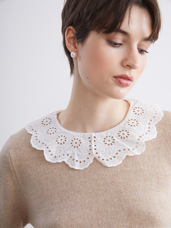LCW Vision Peter Pan Collar Women's Knitwear Sweater