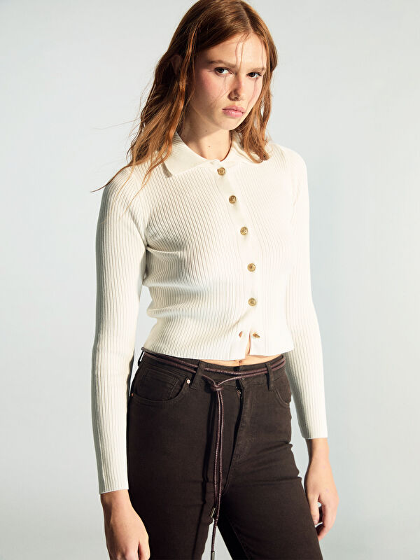 XSIDE Polo Neck Women's Knitwear Cardigan