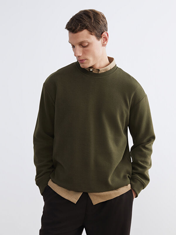 LCW Vision Bisiklet Yaka Erkek Sweatshirt