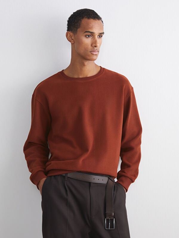 LCW Vision Bisiklet Yaka Erkek Sweatshirt