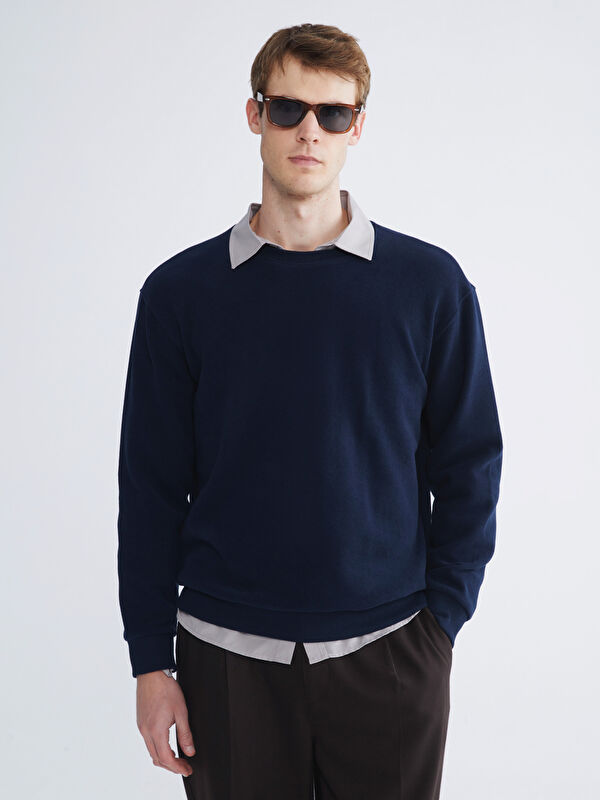 LCW Vision Bisiklet Yaka Erkek Sweatshirt