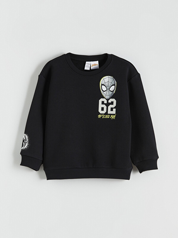 LCW Kids Spider-Man Lisanslı Erkek Çocuk Kalın Sweatshirt