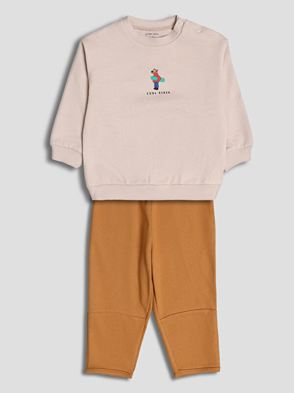 LCW baby Crew Neck Boys' Tracksuit Set