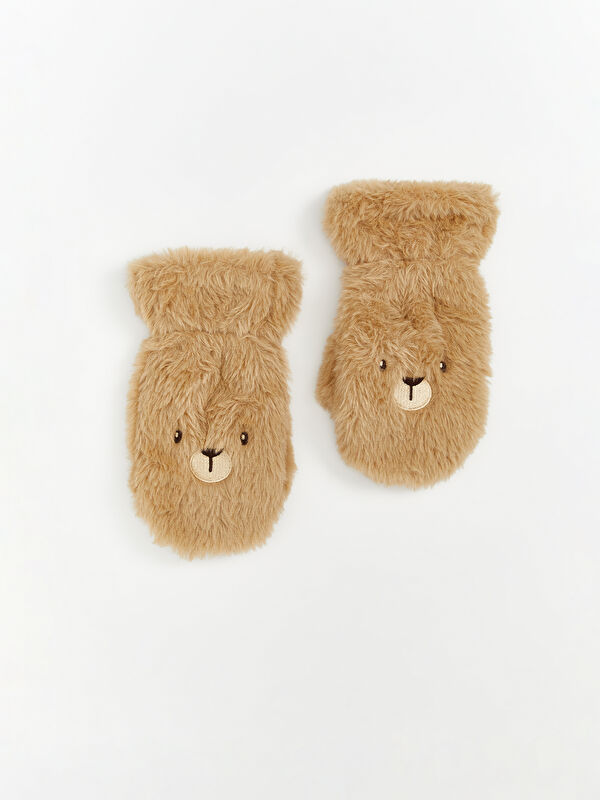 LCW baby Ayı Teddy Nakışlı Erkek Bebek Eldiven