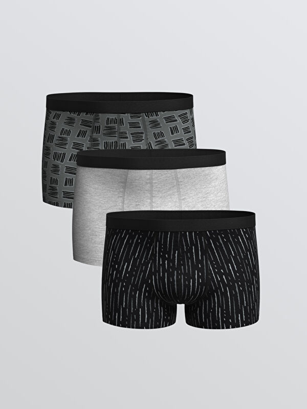 LC WAIKIKI Standart Kalıp Pamuklu Esnek Erkek Boxer 3'lü