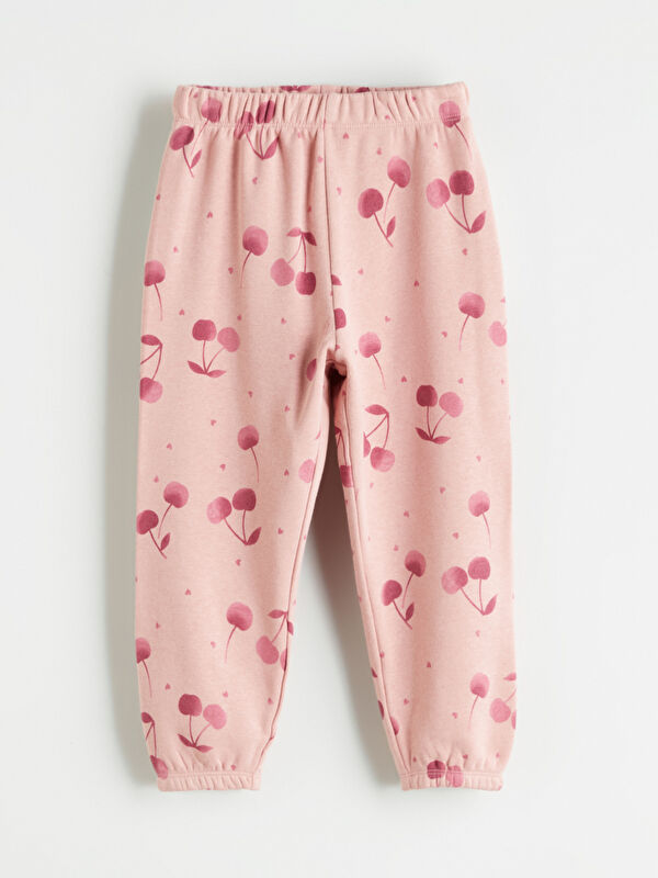 LCW Kids Cherry Printed Girls' Jogger Sweatpants