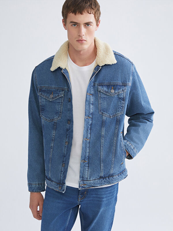 LCW Jeans Standart Kalıp Erkek Jean Ceket
