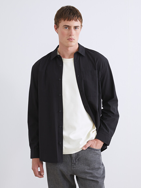 XSIDE Regular Fit Uzun Kollu Poplin Erkek Gömlek