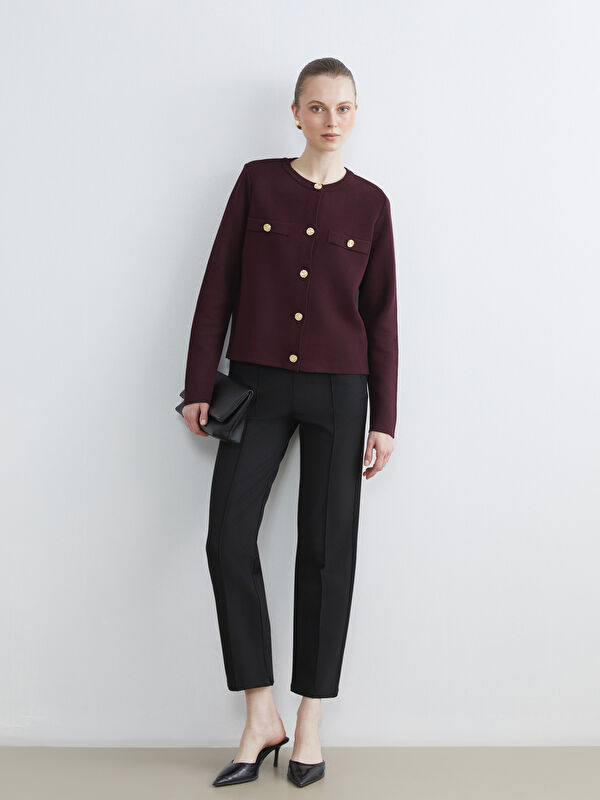 LCWAIKIKI Classic Pantalon Taille Élastiquée Coupe Carotte pour Femmes