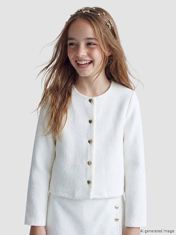 LCW Kids Kız Çocuk Tüvit Ceket