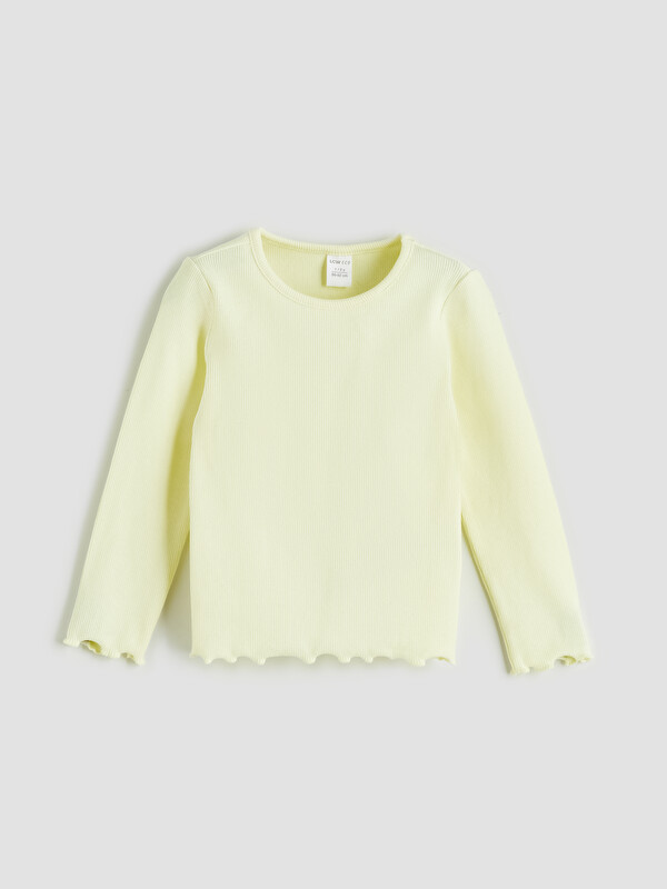LCW ECO Bisiklet Yaka Basic Kız Çocuk Tişört