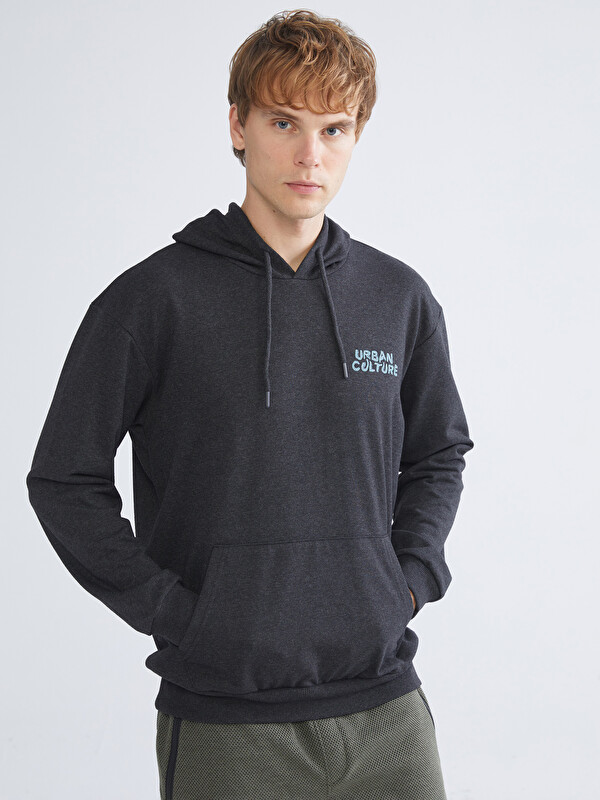 LCW ECO Long Sleeve Printed Men's Hoodie - W5G568Z8-CTH - LC Waikiki