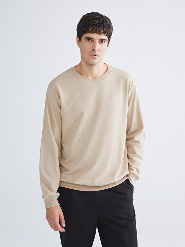 LCW ECO Bisiklet Yaka Erkek Sweatshirt