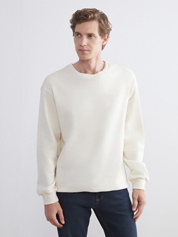 LC WAIKIKI Bisiklet Yaka Erkek Sweatshirt