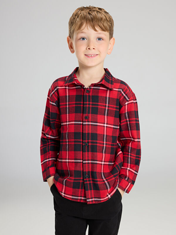 LCW Kids Ekose Erkek Çocuk Oduncu Gömlek