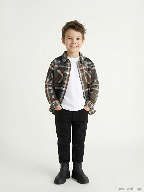 LCW Kids Ekose Erkek Çocuk Oduncu Gömlek