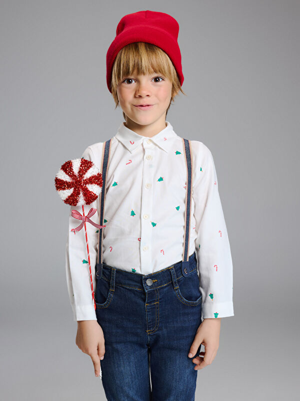 LCW Kids Regular Fit Printed Boys' Shirt