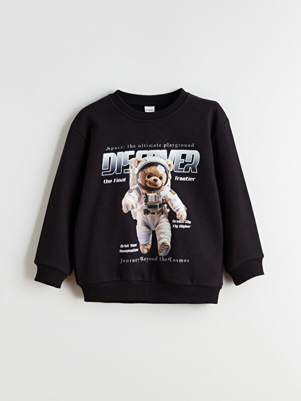 LCW Kids Regular Fit Baskılı Erkek Çocuk Sweatshirt
