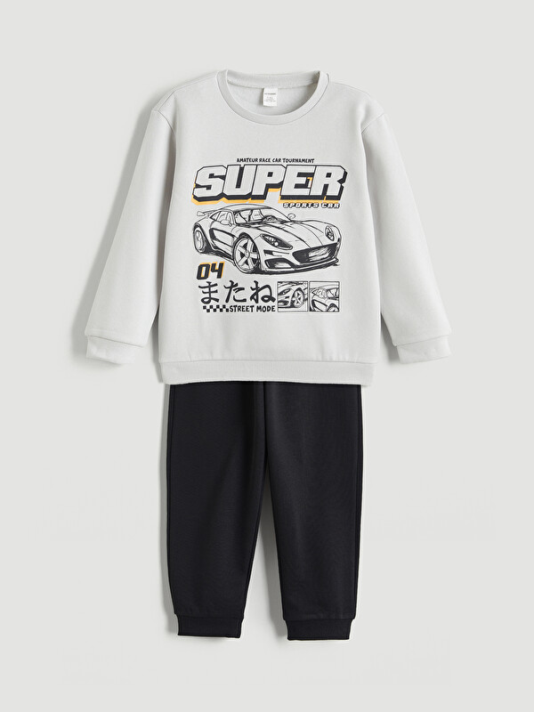 LCW Kids Boys' Thick Sweatshirt and Jogger Sweatpants