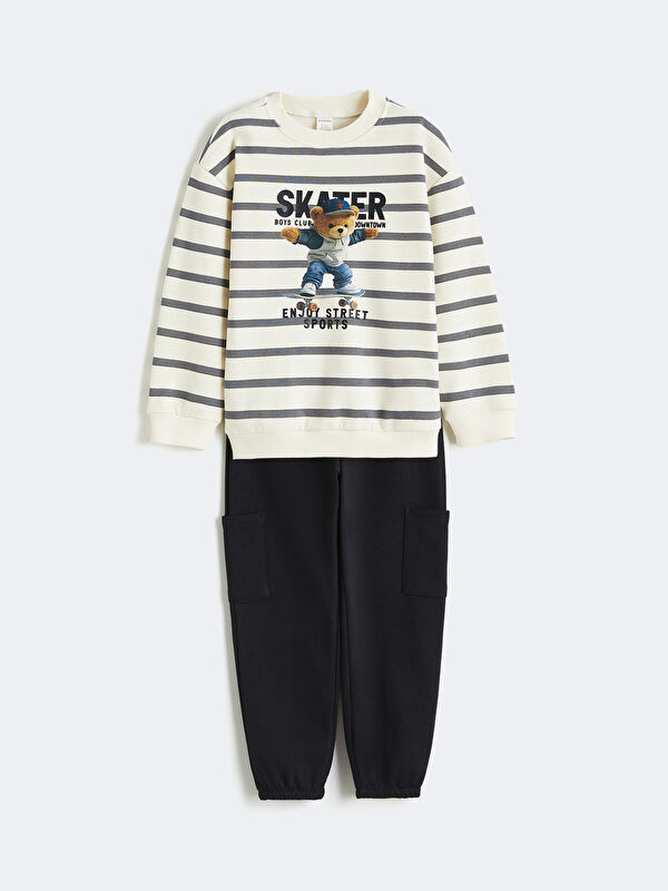 LCW Kids Ayı Teddy Baskılı Erkek Çocuk Pijama Takım