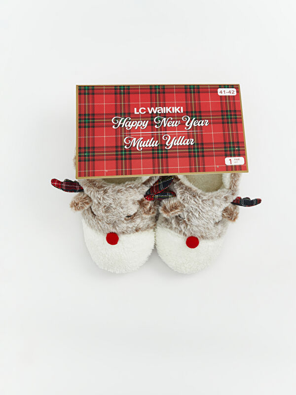 LCW STEPS Pantoufles en Peluche pour Hommes à Thème de Noël