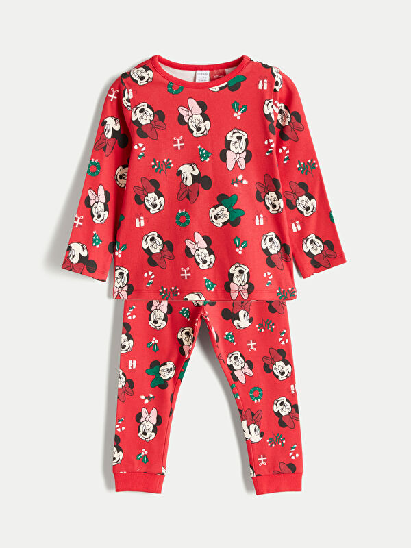 LCW baby Rundhalsausschnitt Minnie Mouse Bedrucktes Pyjama-Set für Baby Mädchen