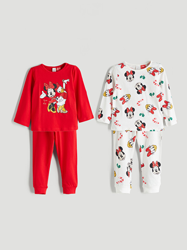 LCW baby Minnie Mouse Licencirani Pidžama Komplet za Bebu Devojčicu 2-pakovanja