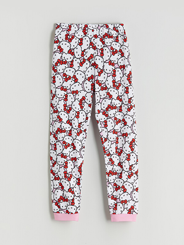 LCW Kids Beli Lastikli Hello Kitty Baskılı Kız Çocuk Pijama Alt
