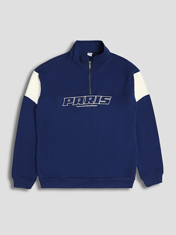 LCW Kids Sweat-shirt à Col Cheminée pour Garçons