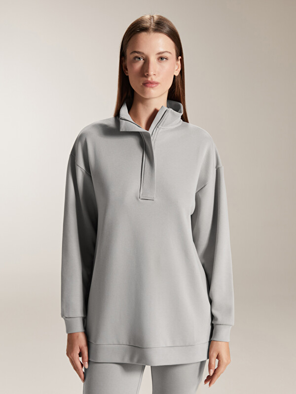 LCW EVERYDAY Dik Yaka Kadın Sweatshirt Tunik