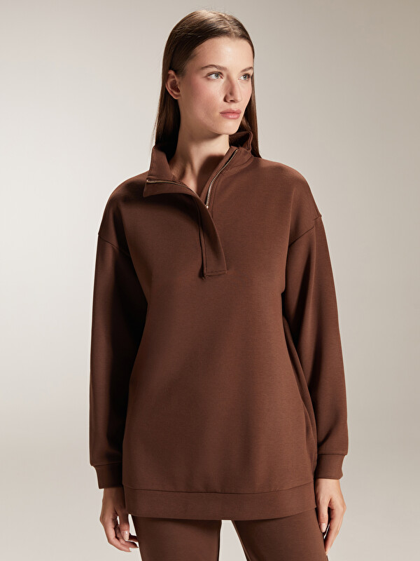 LCW EVERYDAY Dik Yaka Kadın Sweatshirt Tunik