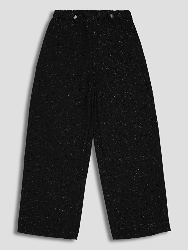 LCW Kids Elastic Waist Tweed Girls' Trousers