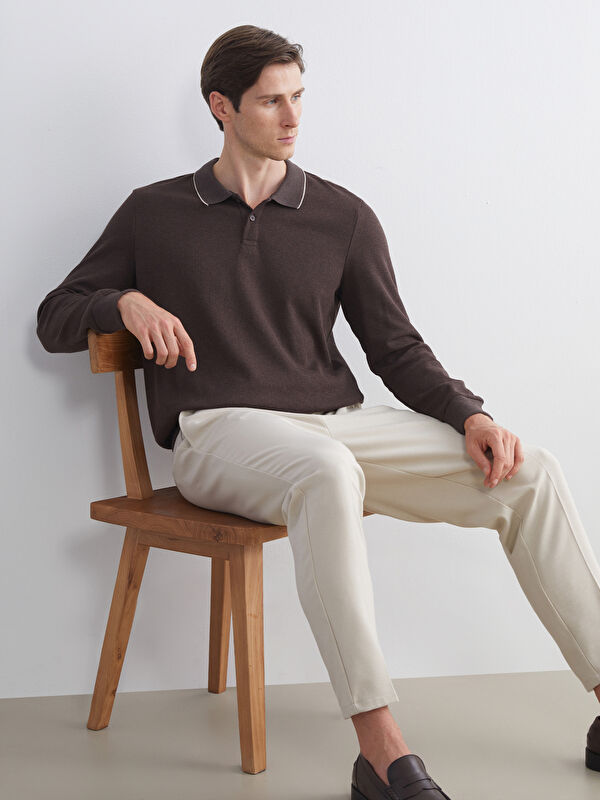 LCW ECO Polo Yaka Erkek Sweatshirt