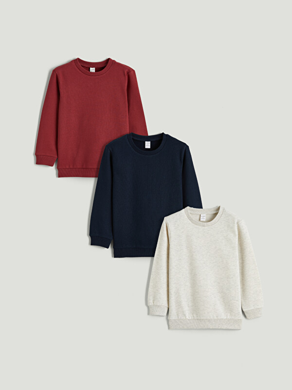 LCW Kids Boys' Thick Sweatshirt 3-Pack