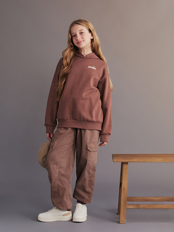 LCW Kids Elasticated Waist Girls' Cargo Jogger Trousers