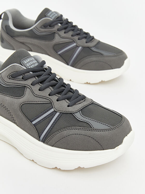 Bağcıklı File Detaylı Erkek Spor Ayakkabı - Görsel 4