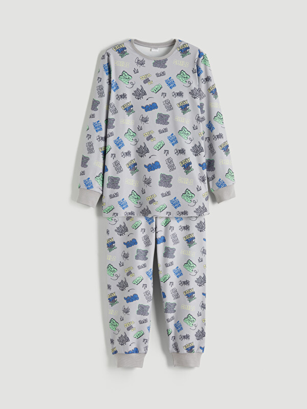 LCW Kids Crew Neck Boys' Pyjama Set