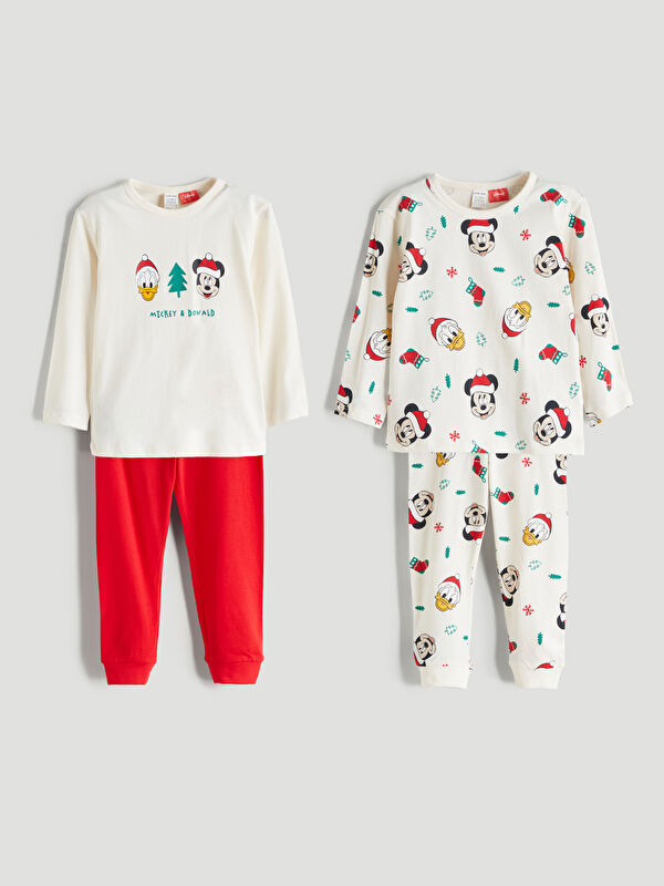 LCW baby Сәби ұлдарға арналған mickey және достары лицензияланған 2 данадан тұратын пижама жинағы